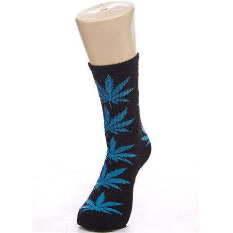 Weed Leaf Socks Black/Blue
