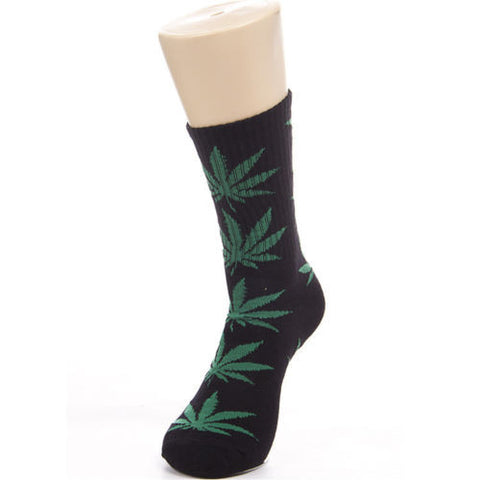 Weed Leaf Socks Black/Green